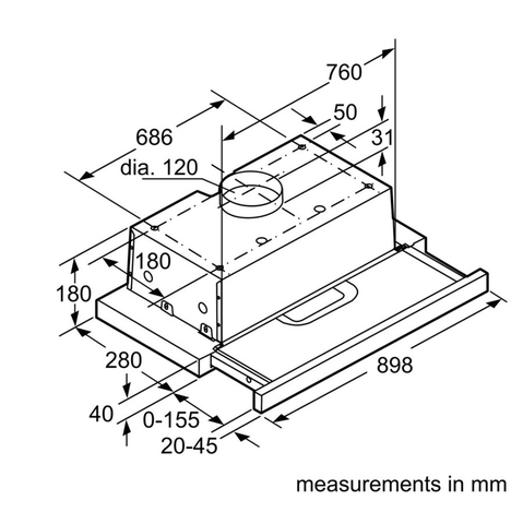 Máy Hút Mùi Âm Tủ Hafele HH-S90A 533.89.003