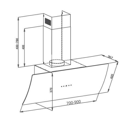 Máy Hút Mùi CANZY CZ-087D | CZ-089D - 1400m³/h, Kính vát, Cảm ứng 3 cấp độ, Hẹn giờ thông minh