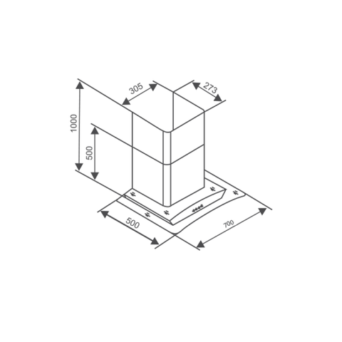 Máy Hút Mùi CANZY CZ-M6670 - 1200m³/h, Kính cong, Cảm ứng 3 cấp độ, Hẹn giờ