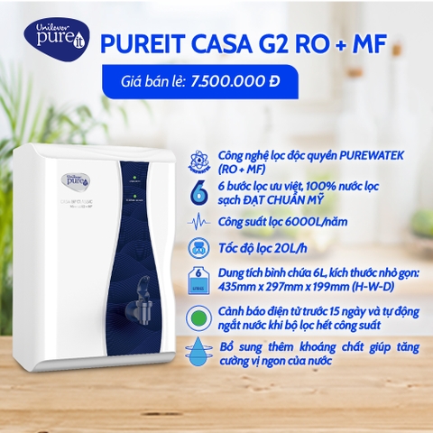Máy Lọc Nước Pureit Casa G2 - RO+MF