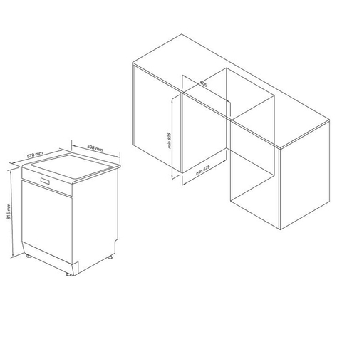 Máy Rửa Chén Âm Tủ Malloca WQP12-J7309I - Sức chứa 14 bộ