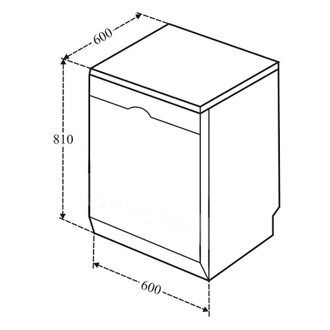 Máy Rửa Chén Âm Tủ KAFF KF-BDWSI12.6 - Sức chứa 14 bộ, 6 chương trình rửa, Inverter đa chức năng