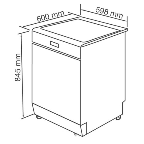 Máy Rửa Chén Độc Lập Malloca WQP12-7635BS - Sức chứa 15 bộ