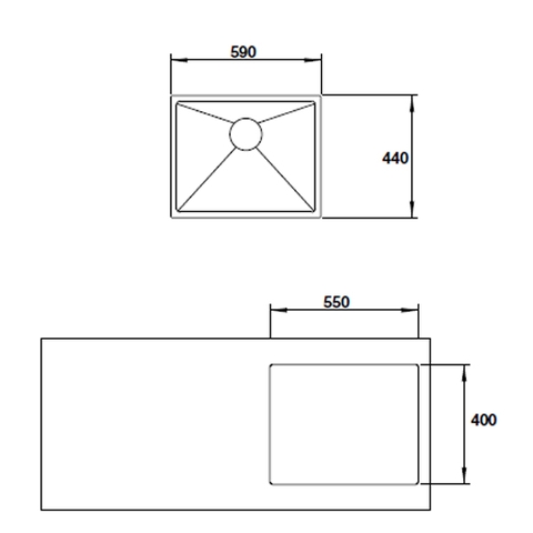 Chậu Rửa Chén Hafele HS19-SSN1S60 567.20.397 - Hafele Stainless Steel Sink