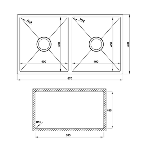 Chậu Rửa Chén Hafele HS19-SSN2S90M 567.23.050 - Hafele Stainless Steel Sink