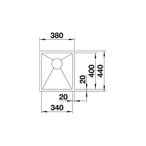 Chậu Blanco Inox QUATRUS R15 500-IU 570.27.159 - Blanco Sink