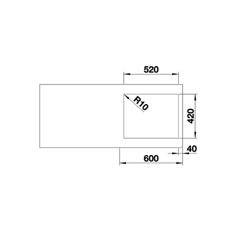 Chậu Blanco Inox QUATRUS R15 500-IU 570.27.159 - Blanco Sink