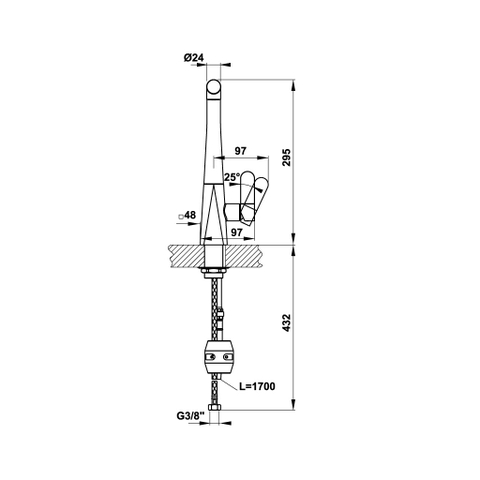 Vòi Bếp Hafele Hydros HT20-CH1P259 570.82.210 - Hafele Tap Hydros