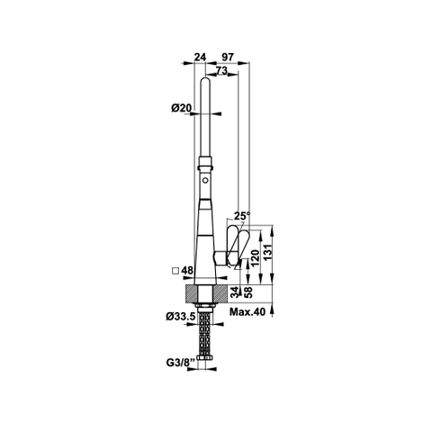 Vòi Bếp Hafele Hydros HT20-CH1F187 570.82.230 - Hafele Tap Hydros