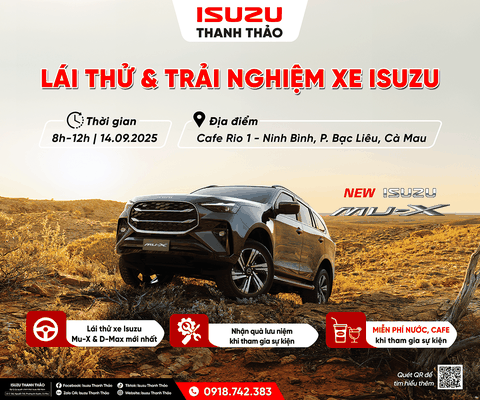 LÁI THỬ VÀ BẢO DƯỠNG XE ISUZU TẠI PHƯỜNG BẠC LIÊU - CÀ MAU | 14.09.2025