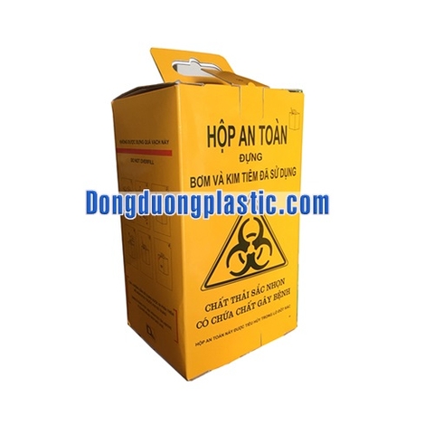 Hộp giấy an toàn đựng bơm kim tiêm đã qua sử dụng Duplex (Hộp kháng thủng)