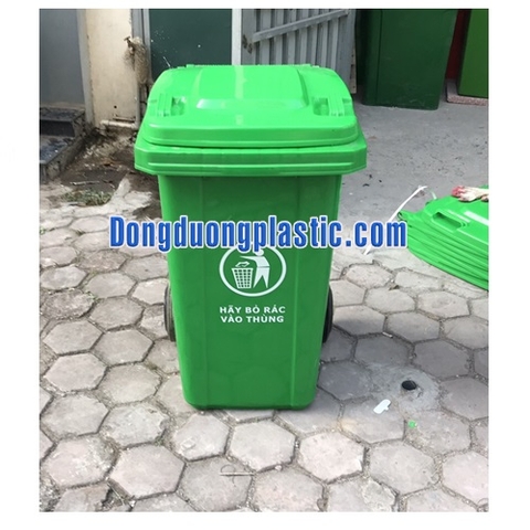 Thùng Rác 100 Lít Nhựa HDPE Có Bánh Xe