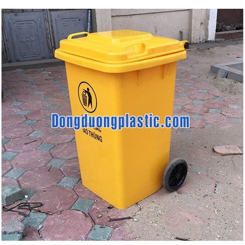 Thùng Rác 100 Lít Nhựa HDPE Có Bánh Xe