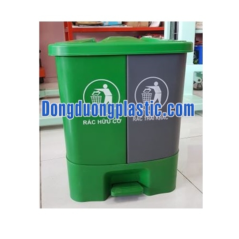 Thùng Rác 40 Lít đôi nhựa HDPE