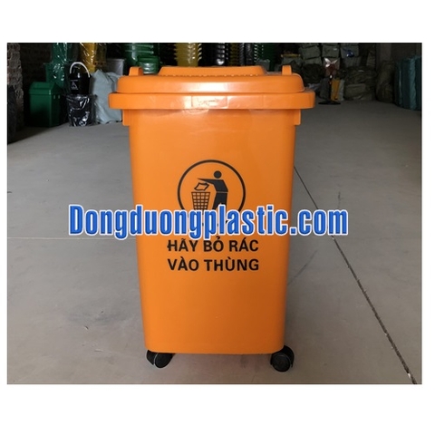 Thùng Rác 60 Lít Nhựa HDPE có bánh xe