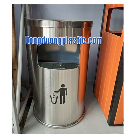 Thùng Rác Inox Bán Nguyệt A51