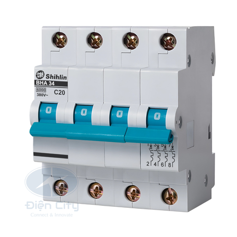 MCB (CB Tép) Shihlin BHA 4P 16A 6kA