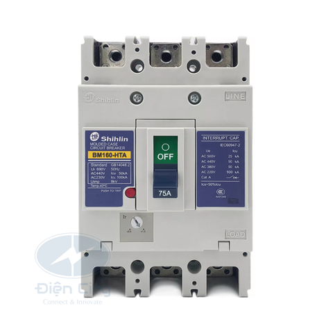 MCCB (Aptomat) Shihlin BM160-RTA 3P 80A 70kA