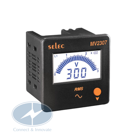 Đồng hồ đo điện áp 3 pha Selec MV2307 hiển thị LCD