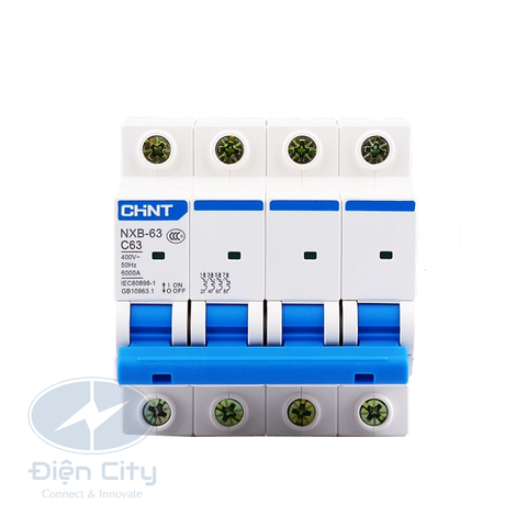 MCB (CB tép) Chint NXB-63 4P 16A 6kA