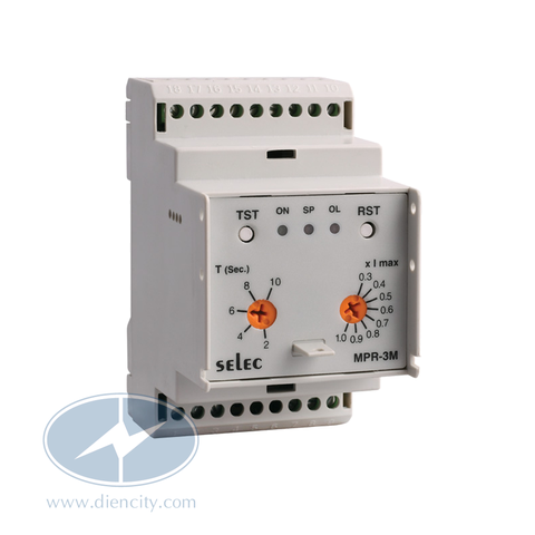 Role bảo vệ động cơ 3 pha Selec MPR-3M-2-415V