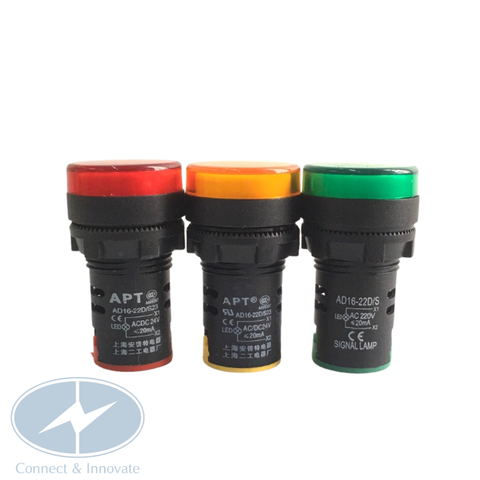 Đèn báo pha gắn tủ điện AD16-22DS  Ø22mm