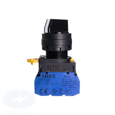 Công tắc xoay Idec 2 vị trí, YW1S-2E11 Ø22mm 1NO+1NC
