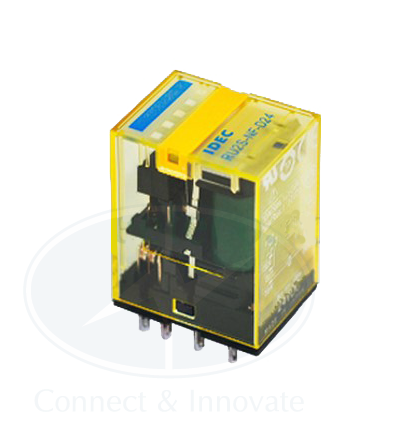 Relay Idec RU2S-A24 10A 8 chân dẹp có đèn 24VAC xuất xứ Nhật