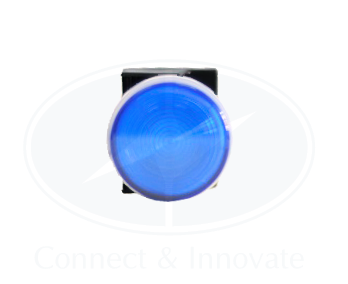 Đèn báo Idec loại phẳng YW1P-1EQM3S Ø 22mm 220V AC/DC màu xanh dương