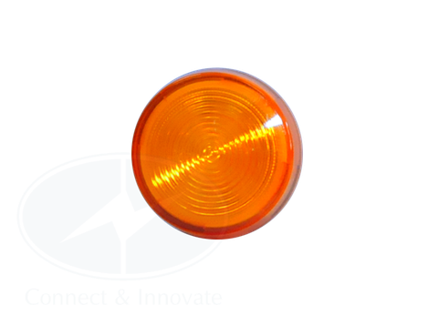 Đèn báo Idec loại phẳng YW1P-1UQM3A Ø 22mm 220V AC/DC màu hổ phách