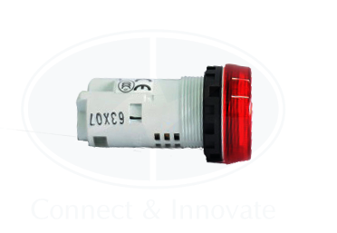 Đèn báo Idec loại phẳng YW1P-1UQ4R Ø 22mm 24V AC/DC màu đỏ