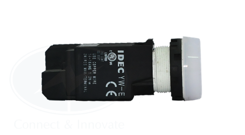 Đèn báo Idec loại phẳng, có biến thế YW1P Ø 22mm, màu trắng