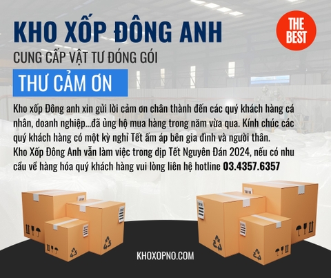 Kho xốp Đông anh xin gửi lời cảm ơn chân thành đến các quý khách hàng