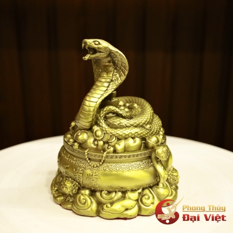 Rắn Cuộn Hũ Vàng Đồng Nguyên Chất 12x15cm - 1kg