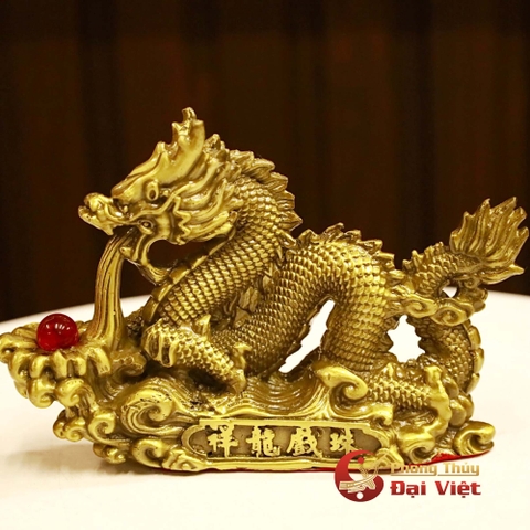 Rồng Nhả Ngọc Cưỡi Sóng Kích Thước 15x4x10cm - 0.5kg