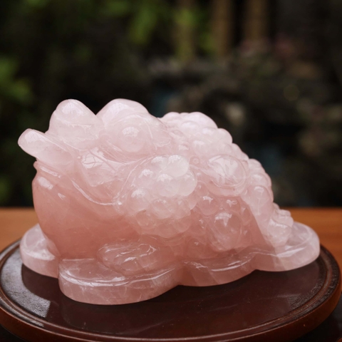 Thiềm thừ thạch anh hồng 13x9x8cm - 1.21kg-MTB305