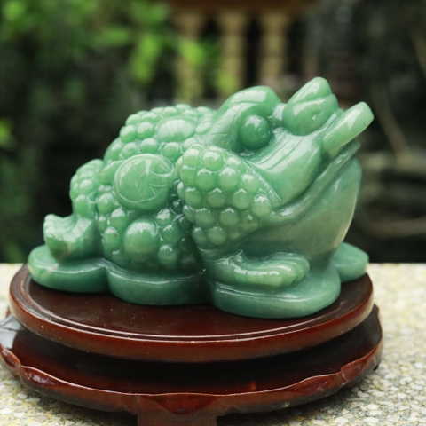 Thiềm thừ thạch anh xanh 15x10x9.5cm - 1.74kg-MTB328