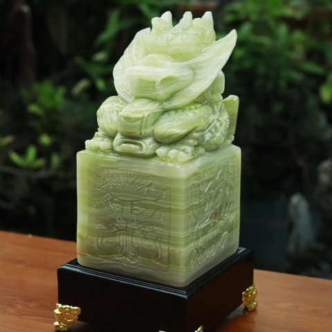 Ấn rồng lam ngọc Pakistan 10x10x20cm - 4.15kg-MTB362