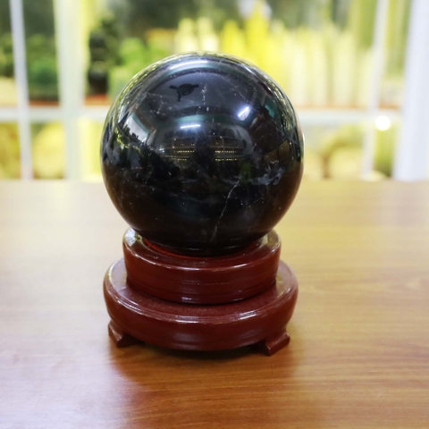 Quả cầu thạch anh đen ĐK 11.5cm - 2.1kg-MTB439