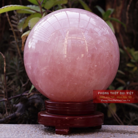 Quả cầu thạch anh hồng tự nhiên A 12.9kg-DPVN208