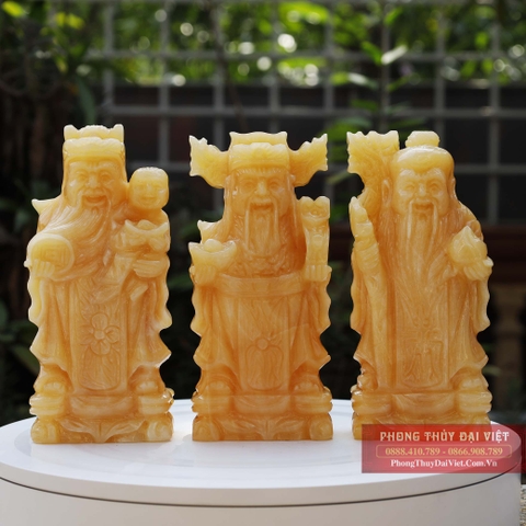 Bộ 3 Phúc Lộc Thọ ngọc hoàng long cao 20cm-DVDPT18