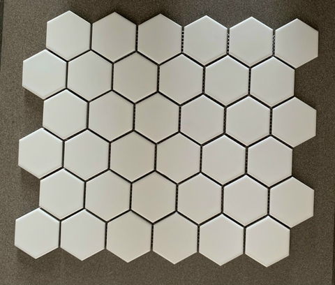 Gạch mosaic lục giác 325x282/51x59 HX5201M / HX52801 (trắng / mờ)