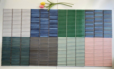 Gạch mosaic stripe 284×295/32,5x14,5 TD123 (xanh ngọc)