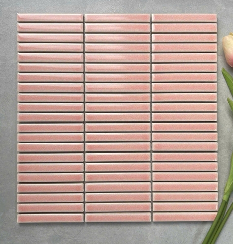 Gạch mosaic stripe 284×295/32,5x14,5 INT129242 (màu hồng)