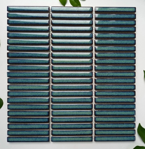 Gạch mosaic stripe 284×295/32,5x14,5 92TTEB-D77 (màu xanh lá đậm)
