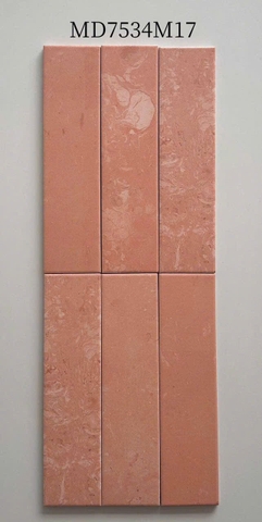 Gạch thẻ 75x300 mờ màu da cam MD7534M17