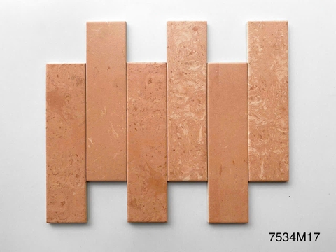 Gạch thẻ 75x300 mờ màu da cam MD7534M17