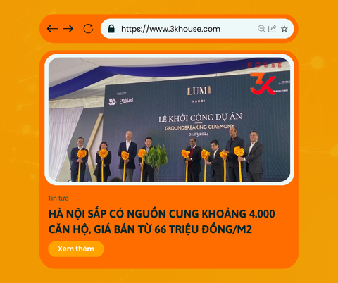 Hà Nội sắp có nguồn cung khoảng 4.000 căn hộ, giá bán từ 66 triệu đồng/m2