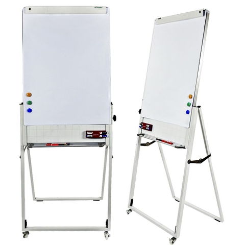 BẢNG FLIPCHART A1 KẸP GIẤY CHÂN GẤP CÓ BÁNH XE 60x100cm