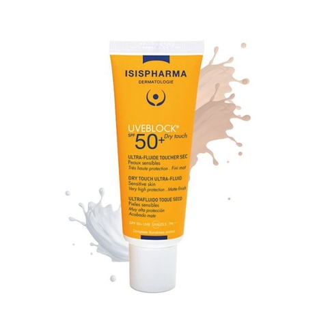 Kem chống nắng dành cho da dầu - Isis Pharma UVEBLOCK SPF50 Dry Touch 40ml (Màu Da/Màu Sáng)